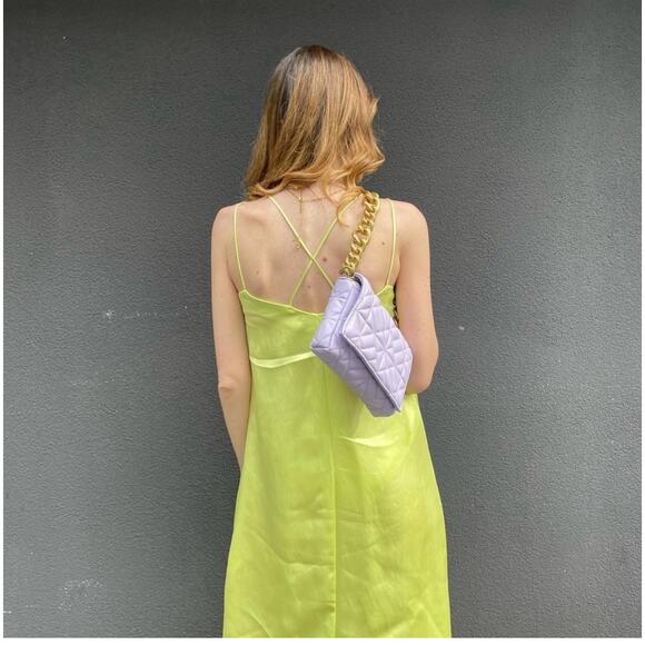 ZARA BLOGGER FAVORITE SATIN MIDI FLOWY DRESS - Picture 7 of 14